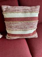 Lime-light sierkussen rood beige naturel gestreept NIEUW, Ophalen of Verzenden, Nieuw, Overige kleuren, Vierkant
