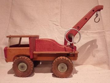 mooie vintage TAKELWAGEN van hout (Dejou, Frankrijk) beschikbaar voor biedingen