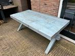 Stevige buitentafel, Gebruikt, Rechthoekig, Hout, Ophalen