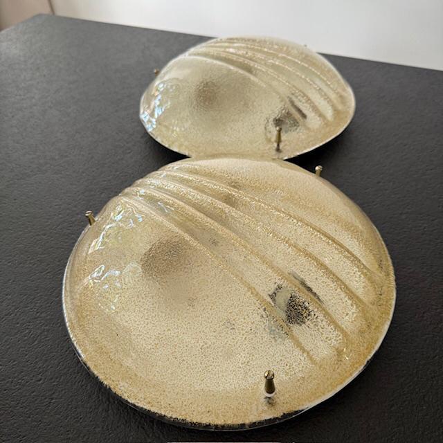 Wandlamp, plafondlamp, Murano, Amber glas, vintage, jr 80, Huis en Inrichting, Lampen | Wandlampen, Zo goed als nieuw, Glas, Ophalen of Verzenden