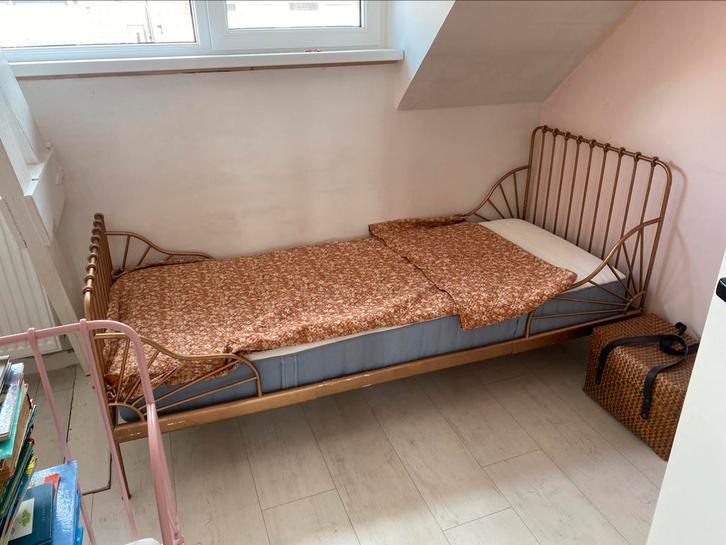Ikea Minnen verstelbaar kinderbed, Kinderen en Baby's, Kinderkamer | Bedden, Gebruikt, 180 cm of meer, 85 tot 100 cm, Ophalen