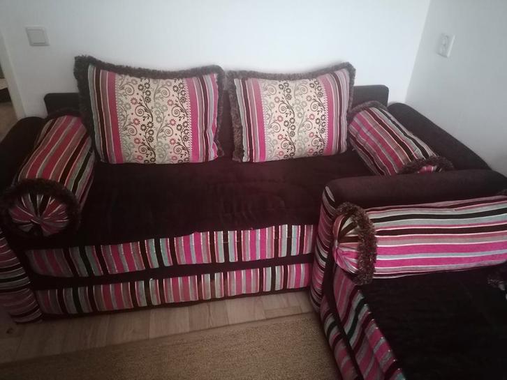 Marokkaanse Sedari Bank - Prachtige Hoekbank, Huis en Inrichting, Banken | Bankstellen, Zo goed als nieuw, Hoekbank, Vierpersoons of meer