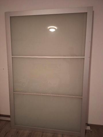 Ikea Pax kast 2x schuifdeuren aluminum 196x127cm. - afbeelding 2