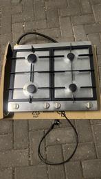 Gaskookplaat 60cm, Witgoed en Apparatuur, Kookplaten, Ophalen, 4 kookzones, Zo goed als nieuw, Inbouw