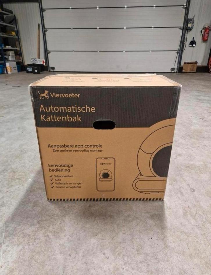 (Nieuwe) Automatische kattenbak van Viervoeter - Garantie, Dieren en Toebehoren, Kattenbakken, Nieuw, Open, Zelfreinigend, Ophalen of Verzenden