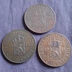 Drie Munten Nederlands Indië 2 1/2 Cent 1920 en 1945, Postzegels en Munten, Munten | Nederland, Verzenden, Koningin Wilhelmina