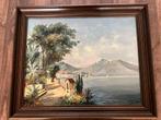 Schilderij met landschap, Antiek en Kunst, Kunst | Schilderijen | Klassiek, Ophalen of Verzenden