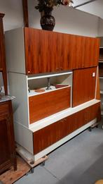 Teak Wandmeubel / Kabinetkast Vintage. TEAB, Gebruikt, Ophalen of Verzenden, Overige materialen, 150 tot 200 cm