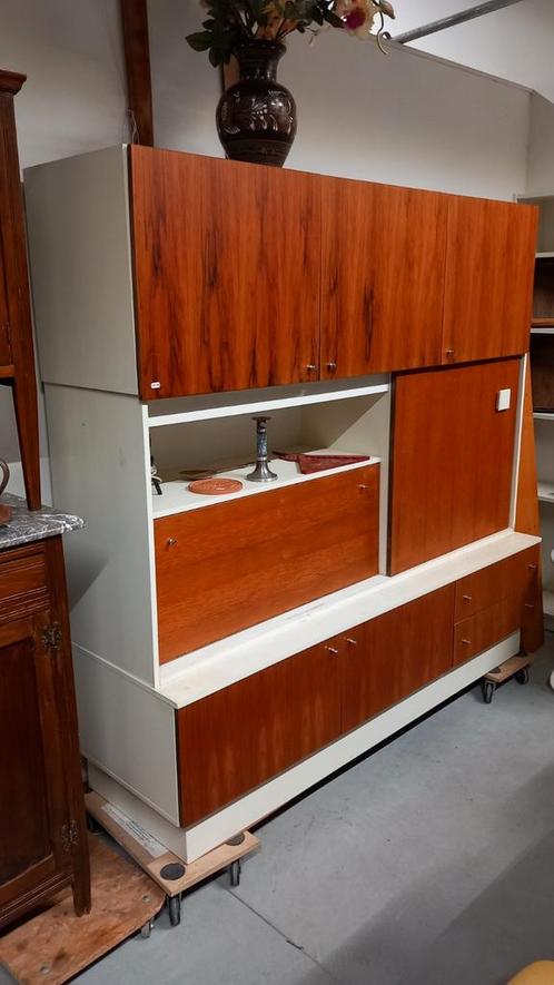 Teak Wandmeubel / Kabinetkast Vintage. TEAB, Huis en Inrichting, Kasten | Wandmeubels, Gebruikt, 150 tot 200 cm, 200 tot 250 cm