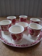 Schotel met eierdoppen en zout potje Societe Ceramique, Antiek en Kunst, Ophalen of Verzenden