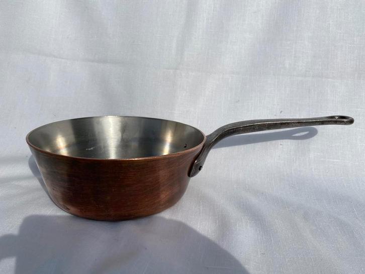Koperen steelpan, Huis en Inrichting, Keuken | Potten en Pannen, Gebruikt, Overige typen, Overige materialen, Ophalen of Verzenden