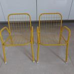 2 vintage emu rio kinderstoelen geel ijzer, Ophalen, Gebruikt, Overige kleuren, Twee