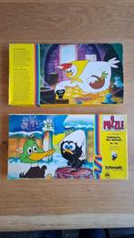 Jaren '70 puzzel Calimero 2 in 1, Ophalen of Verzenden, 10 tot 50 stukjes, Gebruikt, 4 tot 6 jaar