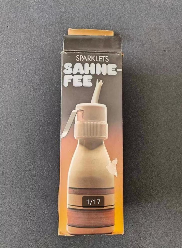 Vintage sahne  fee Slagroomspuit, Huis en Inrichting, Keuken | Keukenbenodigdheden, Zo goed als nieuw, Ophalen