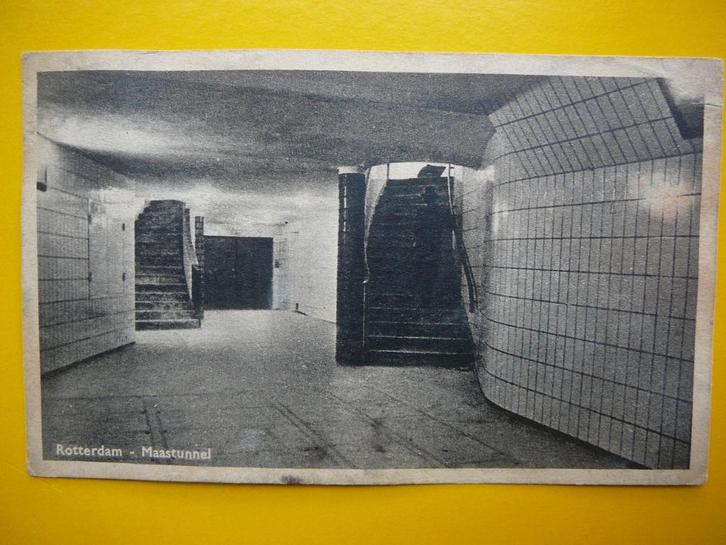 Rotterdam.   Maastunnel., Verzamelen, Ansichtkaarten | Nederland, Gelopen, Zuid-Holland, 1940 tot 1960, Ophalen of Verzenden