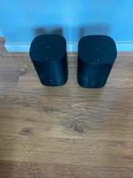 2x Sonos One Gen 2 Zwart + Tafelstandaards, Ophalen of Verzenden, Zo goed als nieuw, Sonos, Minder dan 60 watt