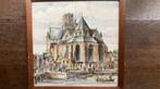 Rotterdam St.Laurenskerk 1750 C. PRONK BINNENROTTE KANT, Antiek en Kunst, Antiek | Wandborden en Tegels, Verzenden