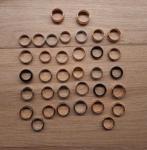 Partij Melano Vivid ringen, Overige kleuren, Nieuw, Dame, IJzer of Staal