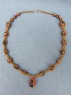 Kralen ketting van millefiori glas - 19e – 20e eeuw, Sieraden, Tassen en Uiterlijk, Kettingen, Ophalen of Verzenden, Gebruikt