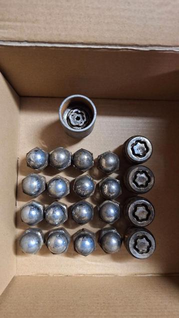 Set van 20 wielmoeren M12x1.25 met slotmoeren  beschikbaar voor biedingen