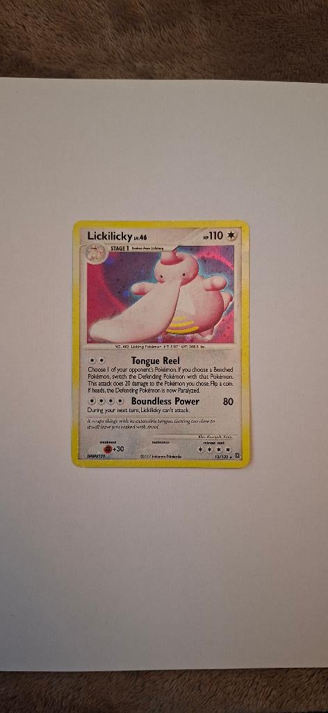 Lickilicky Holo 12 Secret Wonders, Ophalen of Verzenden, Zo goed als nieuw, Losse kaart