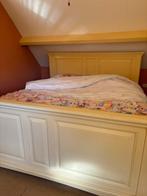 Complete slaapkamer wit crème 180x200 hout, Romantisch, Ophalen of Verzenden, Zo goed als nieuw, Tweepersoons