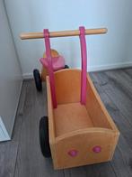 Houten Bakfiets van v Dijk Toys -, Ophalen, Gebruikt, Overige typen, Met wieltjes