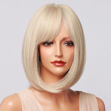 Platinum Blonde Bob Pruik Haren Blond Haar Dames Vrouwen beschikbaar voor biedingen
