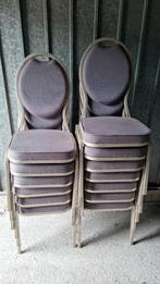 Stackchairs 13 Stapelstoelen grijs-blauw stevig kwaliteit, Ophalen, Gebruikt, Metaal, Grijs