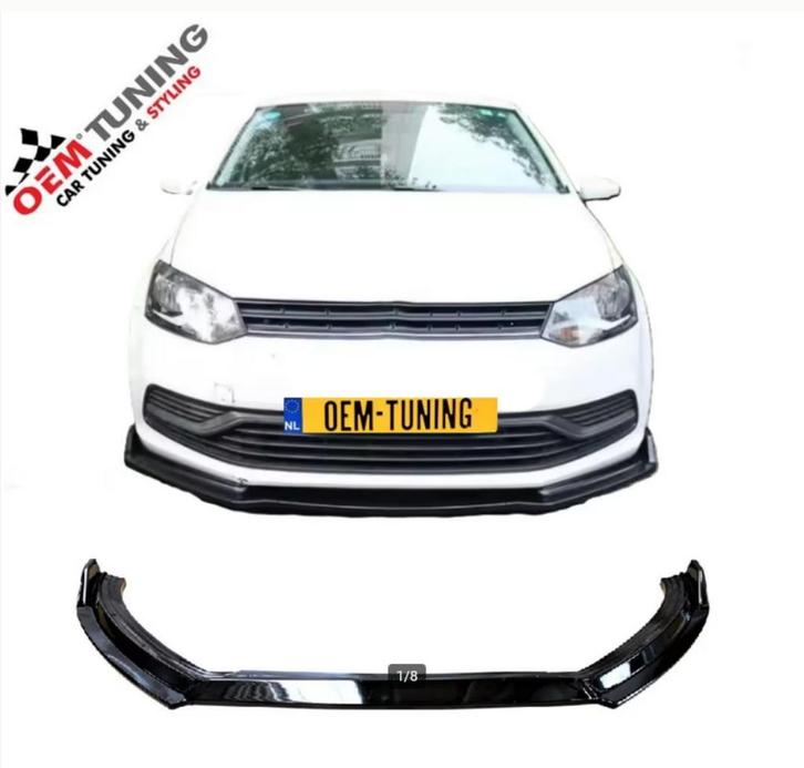 FRONTLIP SPOILER | VW POLO 6C | 2014-2017 | hoogglans zwart, Auto diversen, Tuning en Styling, Ophalen of Verzenden