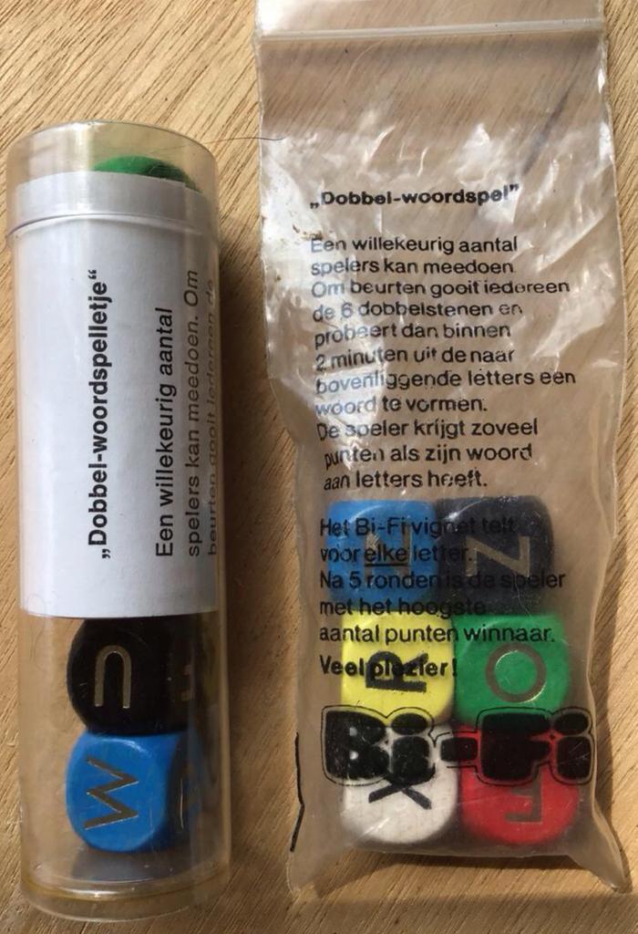 Vintage dobbelwoordspelletjes - BiFi & Bondsspaarbank - ZGAN, Hobby en Vrije tijd, Gezelschapsspellen | Overige, Zo goed als nieuw