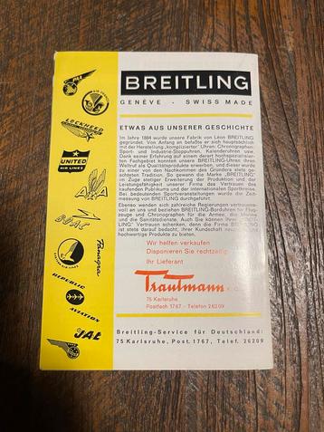 Breitling Catalogus - Vintage beschikbaar voor biedingen