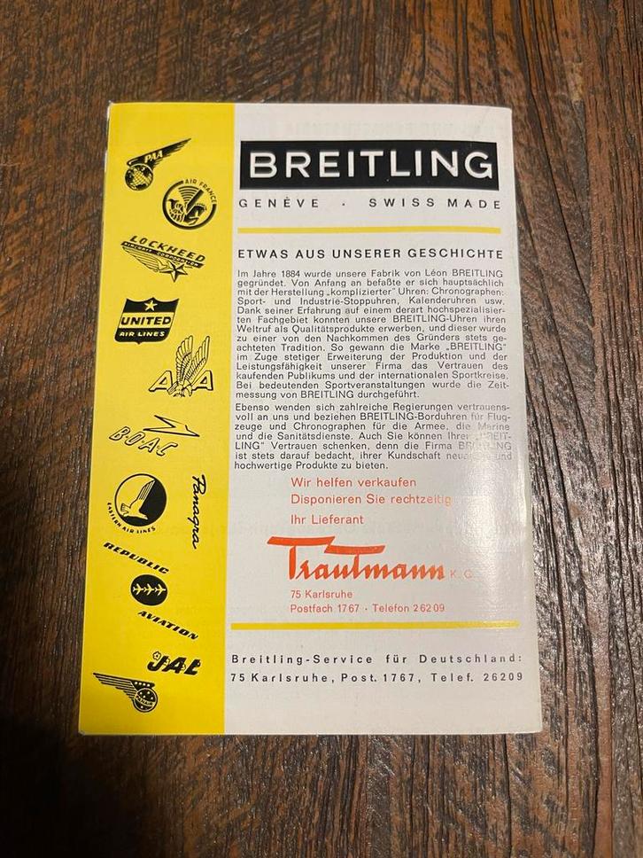 Breitling Catalogus - Vintage, Antiek en Kunst, Antiek | Overige Antiek, Ophalen of Verzenden