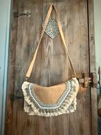 Jute ibiza tas met munten, Verzenden, Nieuw, Beige, Avondtasje