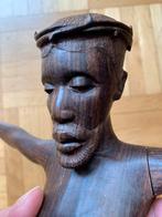 Ebbenhout houtsnijwerk Afrikaanse Christus, Antiek en Kunst, Kunst | Beelden en Houtsnijwerken, Ophalen of Verzenden