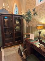 Prachtige Antieke vitrinekast brocante landelijk engels, Ophalen