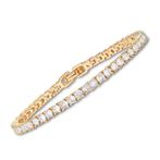 18K Moissanite Tennisarmband, Nieuw, Ophalen of Verzenden, Met edelsteen, Goud