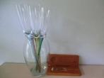 5 champagne flutes in houder met champagne thermometer, Ophalen of Verzenden, Zo goed als nieuw, Overige typen
