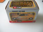Bburago Peugeot 405 Turbo 16 N 203 Rally Paris Dakar 1987, Ophalen of Verzenden, Zo goed als nieuw, Auto, Bburago