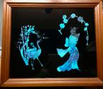 Art Deco schilderij Morpho vlinder vleugel kunst bijzonder, Verzenden