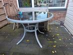Tuintafel met uitklapbare picknickbank, Tuin en Terras, Ophalen, Gebruikt, Rond, Hout