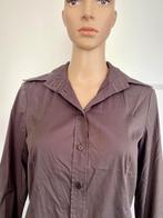 H155 Claudia Strater maat 36=S stretch blouse top bruin, Kleding | Dames, Blouses en Tunieken, Bruin, Ophalen of Verzenden, Zo goed als nieuw