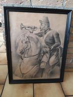 Pen tekening Franse Cavalerie 19de eeuw, Overige gebieden, Ophalen of Verzenden, Kunstobject, Landmacht