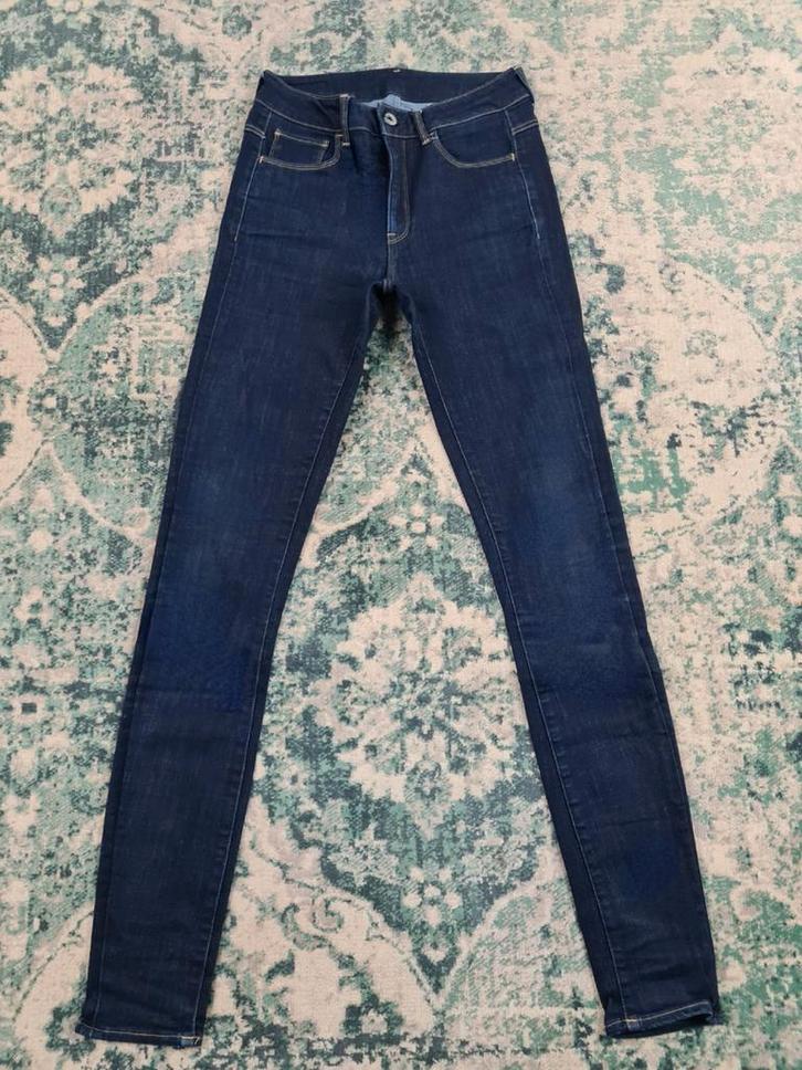 G-star raw lynn mid skinny W28 L34 WMN Tulsi2834 Blauw, Kleding | Dames, Spijkerbroeken en Jeans, Zo goed als nieuw, W28 - W29 (confectie 36)