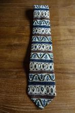 bruin blauw beige ecru kleurige folklore stropdas, Ophalen of Verzenden, Zo goed als nieuw, Bruin, Met patroon