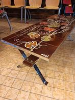 retro tegeltafel van ADRI izgst, 100 tot 150 cm, Kersenhout, Retro vintage seventies, Minder dan 50 cm