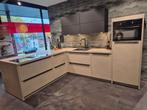 Stoere betonlook hoekkeuken, Ophalen, Hoekkeuken, Zo goed als nieuw, Kunststof