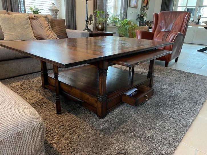 KOOPJE: RAC salontafel uitklapbaar met laden nu 64% korting!, Huis en Inrichting, Tafels | Salontafels, Zo goed als nieuw, Minder dan 50 cm