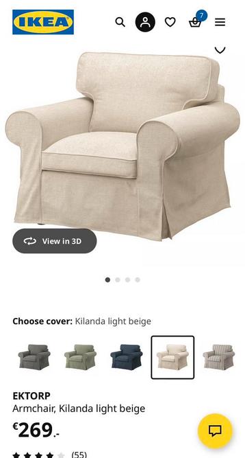 Ektorp bank, beige 104*88cm - afbeelding 4