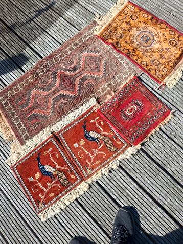 Vintage Perzische Tapijtjes - Set van 4 beschikbaar voor biedingen